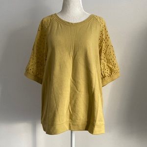 Sonoma Sweatshirt with Eyelet Sleeves